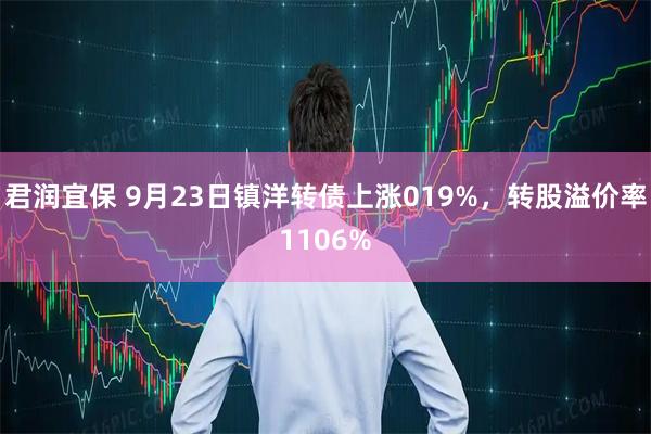 君润宜保 9月23日镇洋转债上涨019%，转股溢价率1106%